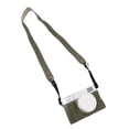 thumbnail image 4 of Graflsoa Buffalo Pattern Synthetic Leather Camera Case with Strap for Fujifilm X100VI - Green, 4 of 6