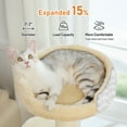 thumbnail image 5 of PEQULTI 50" Flower Cat Tree for Cats Indoor 4.1" Thick Scratching Post with 2-Layer Baseboard Beige, 5 of 12