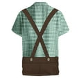 thumbnail image 4 of Mens Linen Shirts Hawaiian Floral Beach Short Sleeve Lapel Button Down Solid Color Short Sleeve Blouse Loose Funny Beach Shirts Summer Tropical Beach Tops 2026, 4 of 4