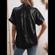 thumbnail image 5 of Tops de Verano para Mujer, de Corta, con Cuello en V, para Hacer Ejercicio, Blusas Bonitas, Elegantes, Informales, A , Camisetas Lisas. Negro M, 5 of 9