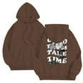 thumbnail image 4 of toraway Chandails en Molleton à Col Rond Hommes Lourds Automne et Hiver Mode Décontractée Impression Lettre Partie Pull à Capuche Manches Longues Hauts L, 4 of 4