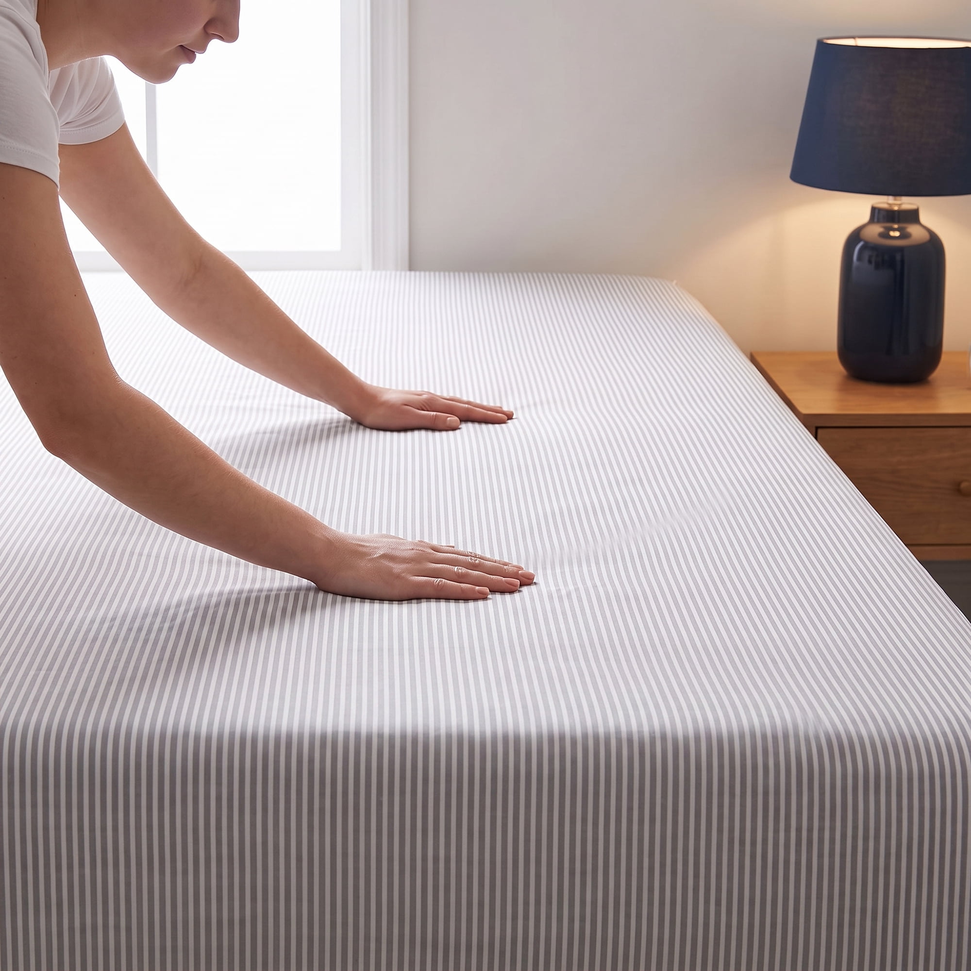 Unique Bargains Ployester Soft Flat Sheet Wrinkle Bedding for Bedroom Gray 63"x91"
