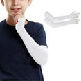 thumbnail image 2 of ZACPNCV Arm Sleeves for Kids UV Sun Protection Sleeves Compression Sleeves Cooling Arm Cover Boys Girls Outdoor Sports White 5-12 Years, 2 of 4