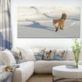 thumbnail image 1 of Brown Winter Cat with Footprints - Oversized Animal Wall Art, 1 of 3