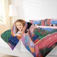 thumbnail image 4 of jejeloiu Coastal Black Cat 7 Pieces Bedding Comforter Set Kids,Colorful Oil Painting Full Bedding Set For Girl,Reversible, 4 of 7