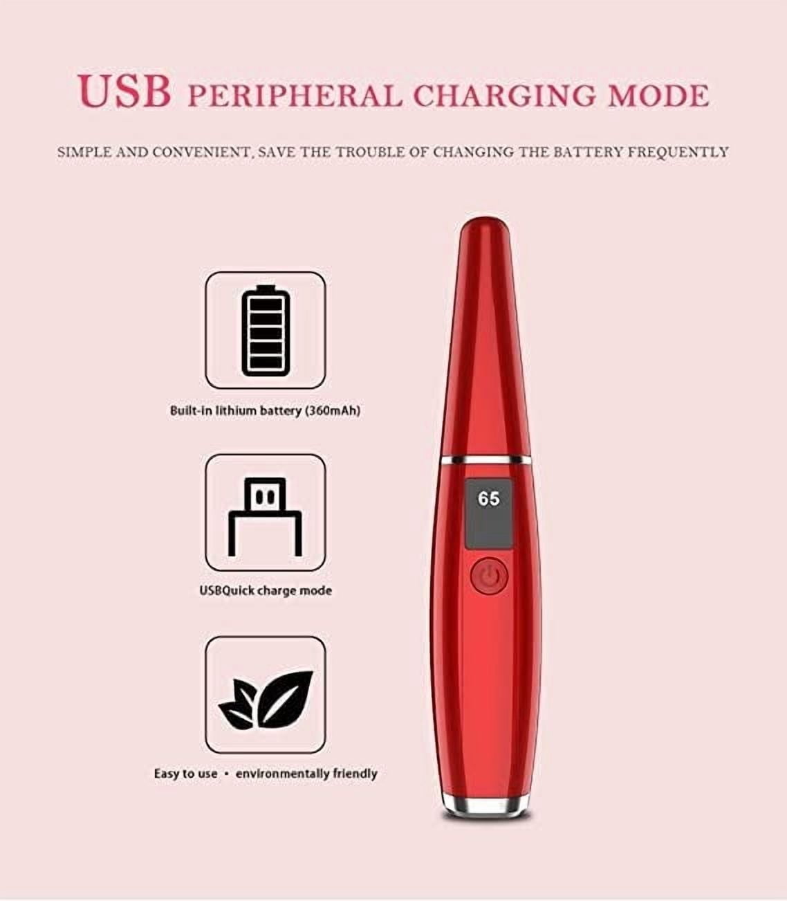New Heated Eyelash Curler, USB Rechargeable Electric Eelash Curlers,Electric Eyelash Curlers with Digital Display, 2 Temperature Adjustable for Makeup Natural Curling Eye Lashes, Black
