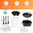 thumbnail image 2 of Accesorios para freidoras de aire cuadradas, juego de 10 compatibles con COSORI 5.8QT 6.8QT, Instant Vortex Plus 6QT y otras freidoras de aire de 5.8 a 8QT, 2 of 5