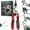 Red, variant on 8-in-1 Digital Electrician's Pliers – Strip, Cut, Crimp & Test Voltage Multifunctional Wire Stripper Twister with LED Voltage Tester for Home Repair, Professional Electrician Tool