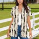 thumbnail image 1 of TaTaai Womens Spring Summer Cardigan Short Sleeve Casual Top Lightweight Print Button Down Pocket Detail Loose Fit Blouse Gift, 1 of 5