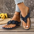 thumbnail image 6 of ibiyuan Comfy Flip Flops for Women Thong Sandals for Women Wide Non- Thick Sole House Slippers for Women Soft Orthofeet Shoes for Women, 6 of 7