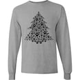 thumbnail image 3 of Inktastic Furry Christmas Tree As Pawprints Long Sleeve T-Shirt, 3 of 5