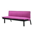 thumbnail image 6 of Gewnee Futon Sofa Bed,Modern Velvet Convertible Sofa Bed with 3 Adjustable Backrest Angles,Loveseat Sleeper Couch for Living Room Apartment Furniture.Pink, 6 of 10