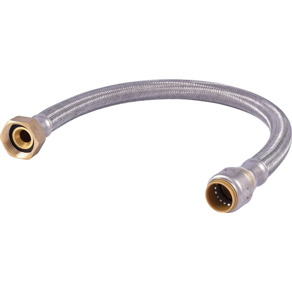 Cash Acme Stainless Steel Braided Connector U3086FLEX24LF - 3/4-In x 1-In x 24-In — Residential Use, Standard Application