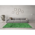 thumbnail image 3 of Ahgly Company Indoor Square Abstract Emerald Green Modern Area Rugs, 7' Square, 3 of 4