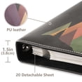 thumbnail image 3 of FORMRS 3 Ring Photo Album 4"x6" Self Adhesive Large Capacity PU Leather Cover, Abstract Mountain, 3 of 8