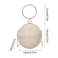 thumbnail image 3 of Shipiny Women's Rhinestone Encrusted Chain Bag, Shoulder Crossbody Evening Handbag, Round Spherical Banquet Clutch, Luxury Bling Purse for Party & Wedding, Gold, 3 of 6