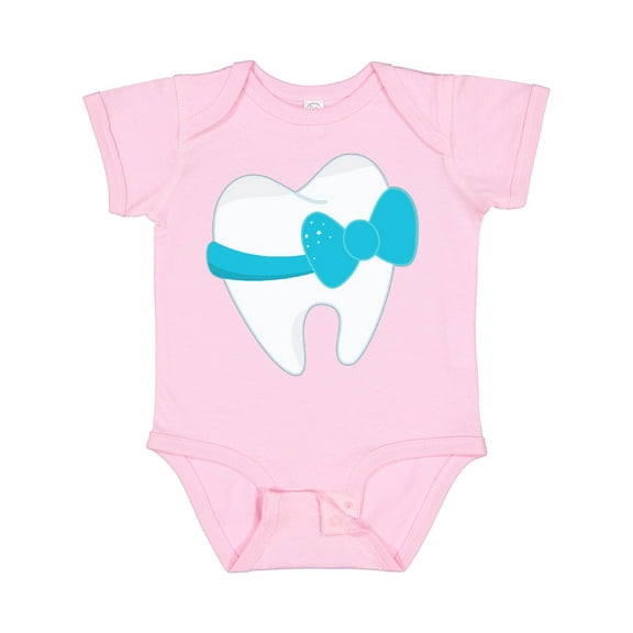 Inktastic Tooth with a Bow Boys or Girls Baby Bodysuit