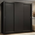 thumbnail image 1 of Ropero Closet Madesa Lyon 3 Puertas 2 Cajones Negro, 1 of 5