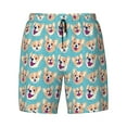 thumbnail image 5 of Rocae Cute Corgi Head for Men's Swim Trunks Quick Dry With Two Side Pockets and One Lined Patch PocketMedium, 5 of 9