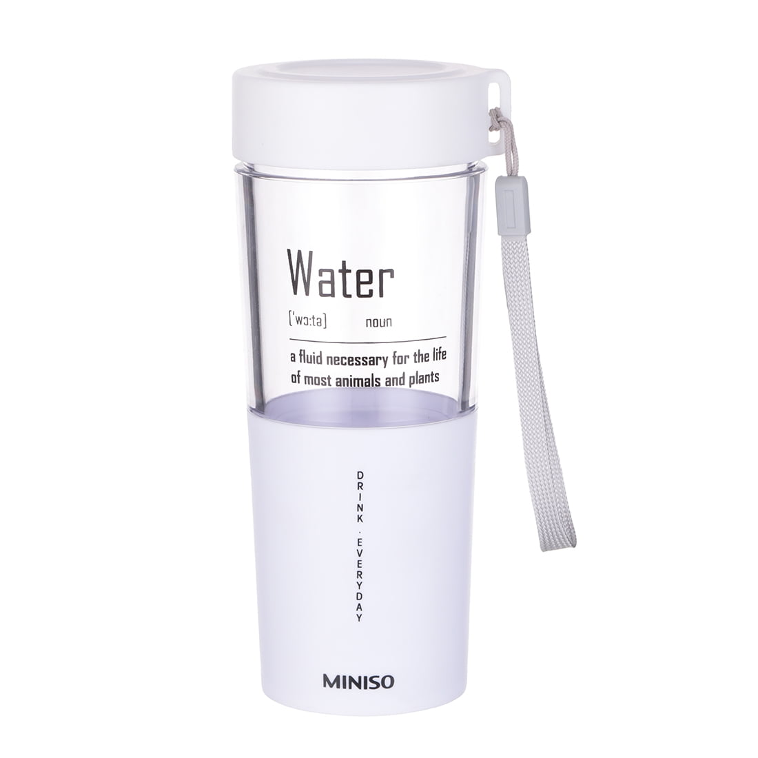MINISO Simple Plastic Water Bottle 410 ml (White) Walmart Canada