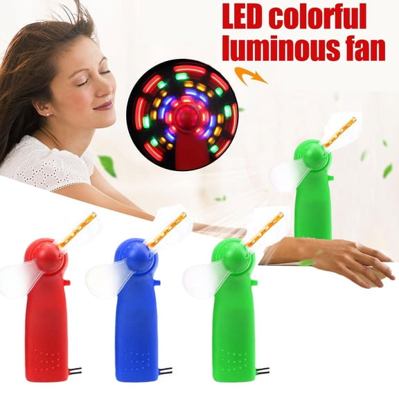 SSKFHGI Random Color Flash Fan Colorful Luminous Mini Fan Luminous Toy Flash Windmill Colorful Small Fan