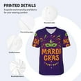 thumbnail image 5 of Fotbe Mardi Gras2 Baseball Jersey Shirt for Men and Women, Casual Short Sleeves Button Down T-Shirt-XX-Large, 5 of 9