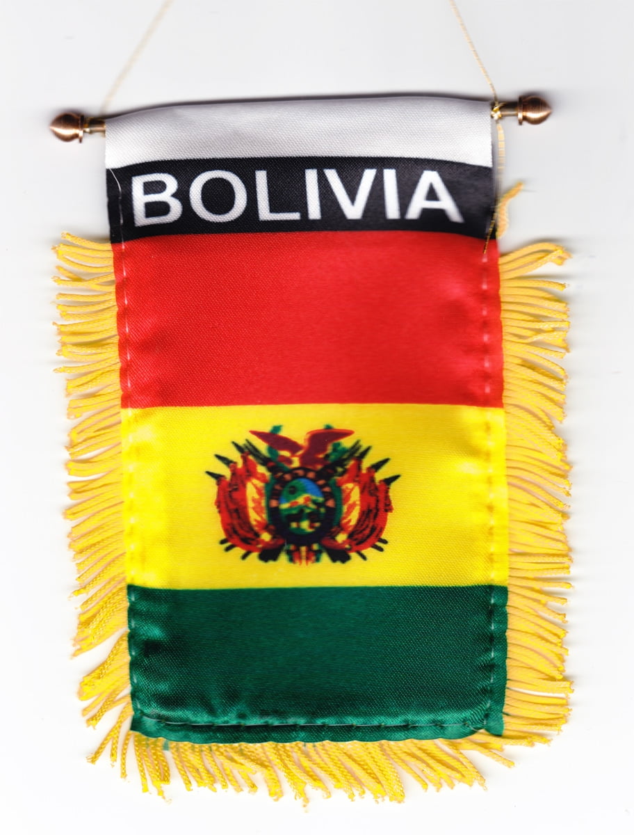 Bolivia Flag Hanging Car Pennant for Car Window or Rearview Mirror 