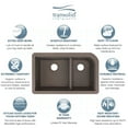thumbnail image 5 of Transolid Radius Granite 31-in Undermount Kitchen Sink Kit with Grids, Strainers and Drain Installation Kit in Cafe Latte, 5 of 7