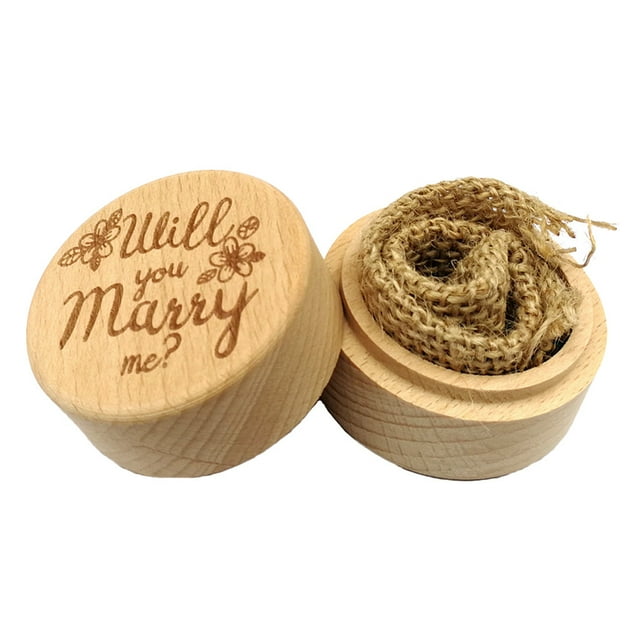 Rustic Wedding Wood Ring Holder ring holder Ring Wedding Ring Bearer Box Engagement Engraving Wooden Rings Box