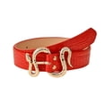 thumbnail image 2 of TANGNADE Womens Belts For Dresses Women Fashion Waist Belt Snake Design Thin Buckle Leather Waistband Belt Red, 2 of 3