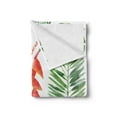 thumbnail image 2 of Plant Soft Flannel Fleece Throw Blanket, Bird of Paradise Palm Leaf and Assorted Exotic Flowers Watercolor, Cozy Plush for Indoor and Outdoor Use, 50" x 60", Earth Yellow Fern Green, by Ambesonne, 2 of 5