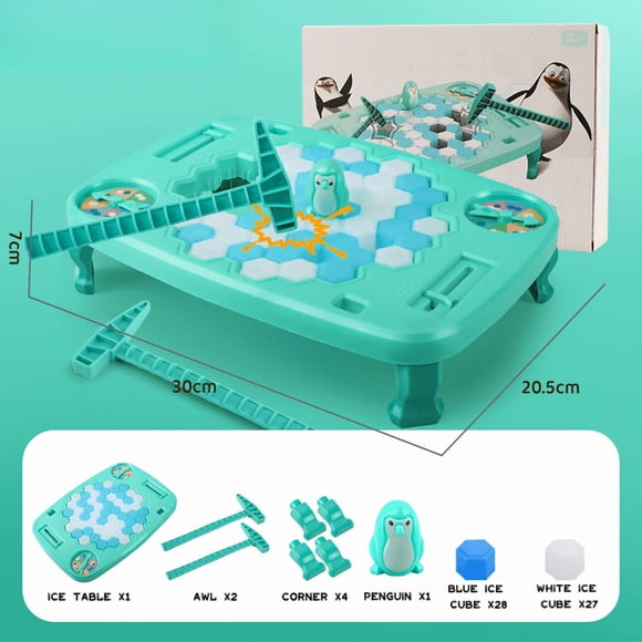 Funtogether Toys Penguin Ice Breaking Game, Interactive Tabletop Puzzle Toy with Hammer, Family Party Game for Kids Adults, Birthday Gift Ages 4-10+