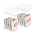 thumbnail image 2 of 4 Pcs Clear Acrylic Cd Holder With Tackable Cd Dvd Display Rack Cd Storage Rack Organizer Stand Cd, 2 of 5
