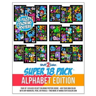Super Pack of 18 Fuzzy Velvet Coloring Posters (Christian Edition)