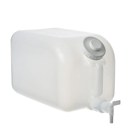 5 Gallon Plastic Dispenser Carboy with Spigot - HDPE BPA Free Water Container - Heavy Duty, Leakproof, with Graduations & Handle - for Water, Beverages, Homebrew - Made in USA