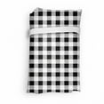thumbnail image 4 of Tartan Shopping Tote Bag, Plaid Inspired Monochromatic Traditional Checkered Striped Monochrome Squares, Sturdy Fabric Foldable Lightweight Market Bag for Daily Use, White and Black, by Ambesonne, 4 of 4