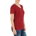 thumbnail image 2 of Time and Tru Women's V-Neck Tee, 2 of 6