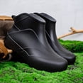 thumbnail image 4 of Women's Short Ankle Rain Boots Waterproof Non Slip PVC Rubber Slip On Garden Shoes, 4 of 6