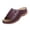 Wine, variant on Women's Orthopedic Wedge Slides, Open Toe Floral Cutout Sandals, Leather Non-Slip Summer Beach Platform Walking Flats Shoes Blue