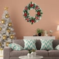 thumbnail image 5 of Christmas Wreaths for Front Door, Holiday Indoor Outdoor Decorative Garland Window Door Hanging Party Favor; 15.75incehs, 5 of 6