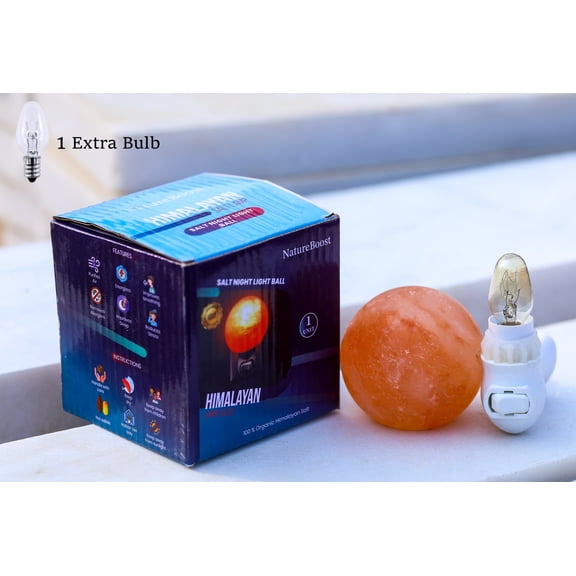NatureBoost Himalayan Pink Salt Night Lights (1pc Round)