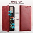 thumbnail image 4 of For Google Pixel 8 Pro,Decase Premium PU Leather Folio Stand Folding Magnetic Closure Wallet Case,Minimalist Anti-Scratch Shockproof Phone Cover,Designed for Google Pixel 8 Pro - Red, 4 of 6