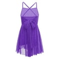 thumbnail image 2 of Lejafay Kids Girls Lyrical Ballet Dance Dress Camisole Gymnastics Leotards Purple 16, 2 of 5