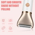 thumbnail image 3 of TiokMc 2-in-1 Bikini Trimmer for Women, Electric Razor Kit Cordless Waterproof Body Hair Trimmer for Face, Arms, Legs, Bikini, Underarm, White, 3 of 7