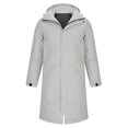 thumbnail image 4 of TFEOQRY Men and Women's Hooded Padded Coats Parkas Winter Long Sleeve Zipper Solid Color Heavy Coat Thickene Thermal Padded Jacket Coat White, 4 of 6