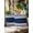 Blue, White, Navy, variant on Outdoor Pillows Waterproof, Navy Blue Striped Throw Pillows with Inserts Included, Modern Color Block Farmhouse Stripes Indoor Outdoor Decorative Lumbar Pillow for Bed/Couch/Patio 18"x18", 2Pcs