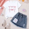 thumbnail image 2 of UAYOTSE Tween Girls 6-12 Years Summer 2-Piece Outfit Set - Short-Sleeve Top & Leopard Print Shorts Casual Clothing Set,Sizes 5-6 Years, 2 of 3