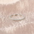 thumbnail image 3 of 2mm 925 Sterling Silver Wedding Band Cubic Zirconia Half Eternity Stackable Engagement Ring Size 3-13, 3 of 11