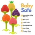 thumbnail image 7 of SAYLITA 5 Pack Baby Teething Toys Baby Chew Toys, BPA-Free Baby Teething Toy for Babies 6-12 Months. Natural Organic Freezer Safe Fruit Teether Toys for Toddlers, Specialized Relief Gingival Pain, 7 of 7