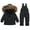 45 Black, variant on Baby Snowsuit 12-18 Months Winter Puffer Jacket and Snow Pant 2 Piece Snow Suits Solid Warm Lightweight Ski Suits for Toddler